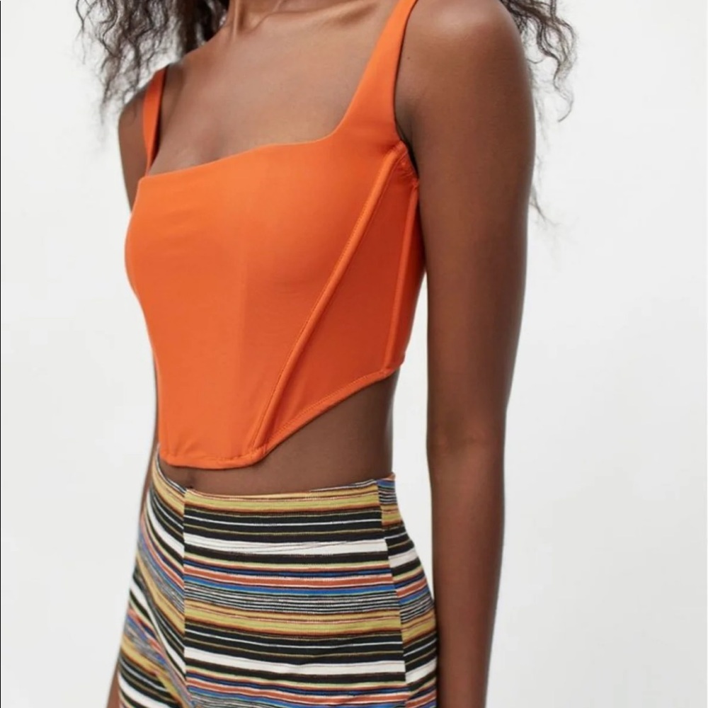 Orange Corset Top